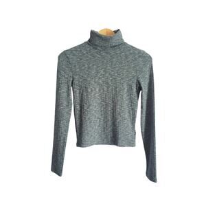Madewell Turtleneck Long-Sleeve Tee Green Space Dye Size Small